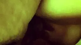 starting to slide into virgin friend's juicy bent ass