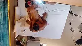 hotwife's bisexual threesome humiliates cuckold with deepthroat orgasms and creampie submission