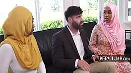 Hijab wife craves horny innocent play with tall stud