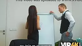 little hole wrecked hard on office desk! 🔥💦