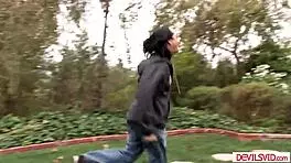 Big Tits Teen Seduces Neighbor for Intense Face Fucking and Hardcore Pounding