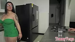 bbw latina antonella jones huge ass pounded by monster cock kitchen