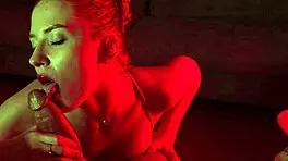 redhead turns wild unstoppable once red light glows in bedroom passion