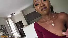 Skinny Ebony Babe Takes BWC Agent Deep