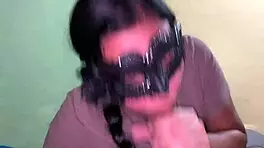 hey, check this hot latina deepthroating with braces!