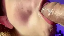 She delivers the sloppiest drooling deepthroat blowjob ever