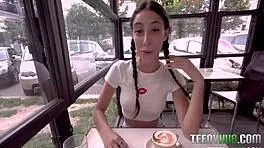 Eva Generosi petite teen tits and ass hardcore POV blowjob with big ass reality