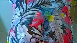 oh god this brazilian babe's shower in black thong is so hot