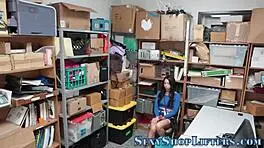 i can't believe i got caught but this petite thief's pussy is getting plowed hard