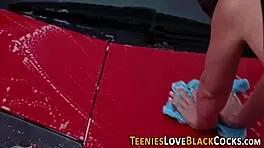 Hey slut, take that massive cock with your small tits