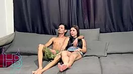 brazilian redhead and skinny latina girlfriend caught bending over for big cock doggystyle