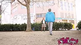 18-Year-Old Curvy Redhead Rides Fat Old Monster Cock Wildly