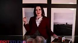 i can't stop staring at her stockings and feet in joi