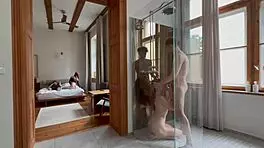 Blondes so horny bathing in shower group fuck ecstasy