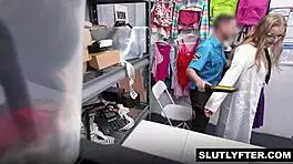 Raunchy officer experiments with nerdy shoplifter mckenzie mae caught stealing