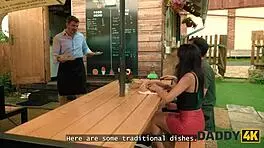 risky outdoor pounding with older guy turns intense