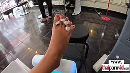 Skinny Asian amateur teen cherry destroyed doggystyle by massive white cock thrust!