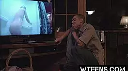 Petite blonde snatched in haunted house shower for freaky dick deepthroat pounding