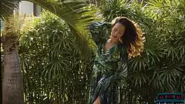 Tiny Asian Kit Rysha strips petite tits ass outdoors pre boob job