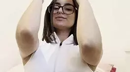 Slut teases with free tit showdown in close-up action.