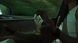 Petite German Pierced Cowgirl Rides Big Cock for Outdoor Car Facial Cumshot Deal