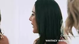 Turning straight cutie into pussy licking lesbian orgy 😜👅