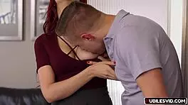 younger stepmom april snow spies massive meaty dick