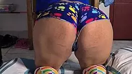 Neighbor acts proper but milks cock like total slut