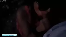 Horny girl pisses then deepthroats in woods