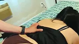 Curvy wife in fishnets gets pounded while husband vacations