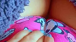 tiny latina coed squirms orgasming from first huge vibrator wet pussy play