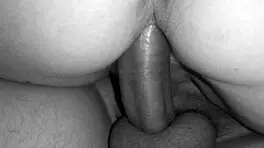 petite girlfriend rides big cock rough doggystyle creampie squirting wet pussy in b&w