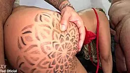 fiery latina's first dp anal creampie explodes