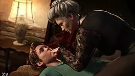 freaky milf fingers and dominates young stud in intense masturbation domination game