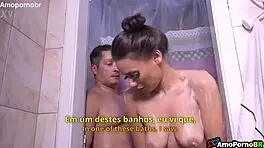 Peek through sheer dress at sexy Brazilian teen teasing daddy style