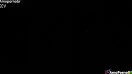 Peek through sheer dress at sexy Brazilian teen teasing daddy style