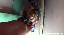 European blonde mature milf double anal teamed by young cocks