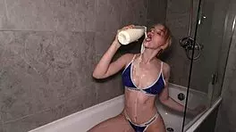 Angelic Blonde with Big Tits Ravages Balls Deepthroat Doggystyle