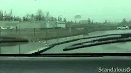 Teen babe fingers her wet pussy in the car 🚗💦