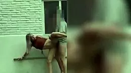 got so horny after drinks fucked standing outdoors