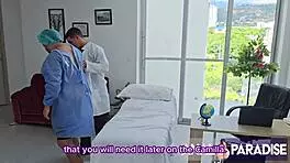 Wife Joins Doctor and Attendant for Wild Hospital Threesome