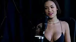 Alice Vasconcelos hottest lingerie moments in sheer red tease