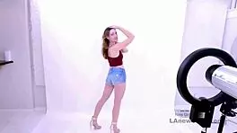 I ravish that elegant shy brunette in her big audition