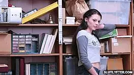 Megan Sage casually flogs that strong erect cock