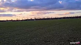 German Green-Eyed Teen Picked Up for Stranger Car Fuck Swallow