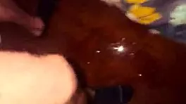 real couple fucks as guy licks pussy tits before creampie