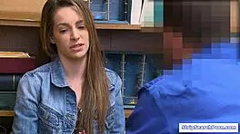 Security Guard Strips Petite Shoplifter for Office Interrogation