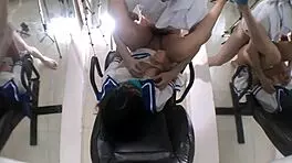 Cute busty college girl's natural tits bounce during hard passionate fuck