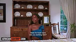 petite ebony teen's tight holes stretched by massive black cock in raw interracial slam