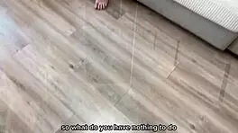 russian amateur milf with big tits deepthroats then bent over fucked during massage